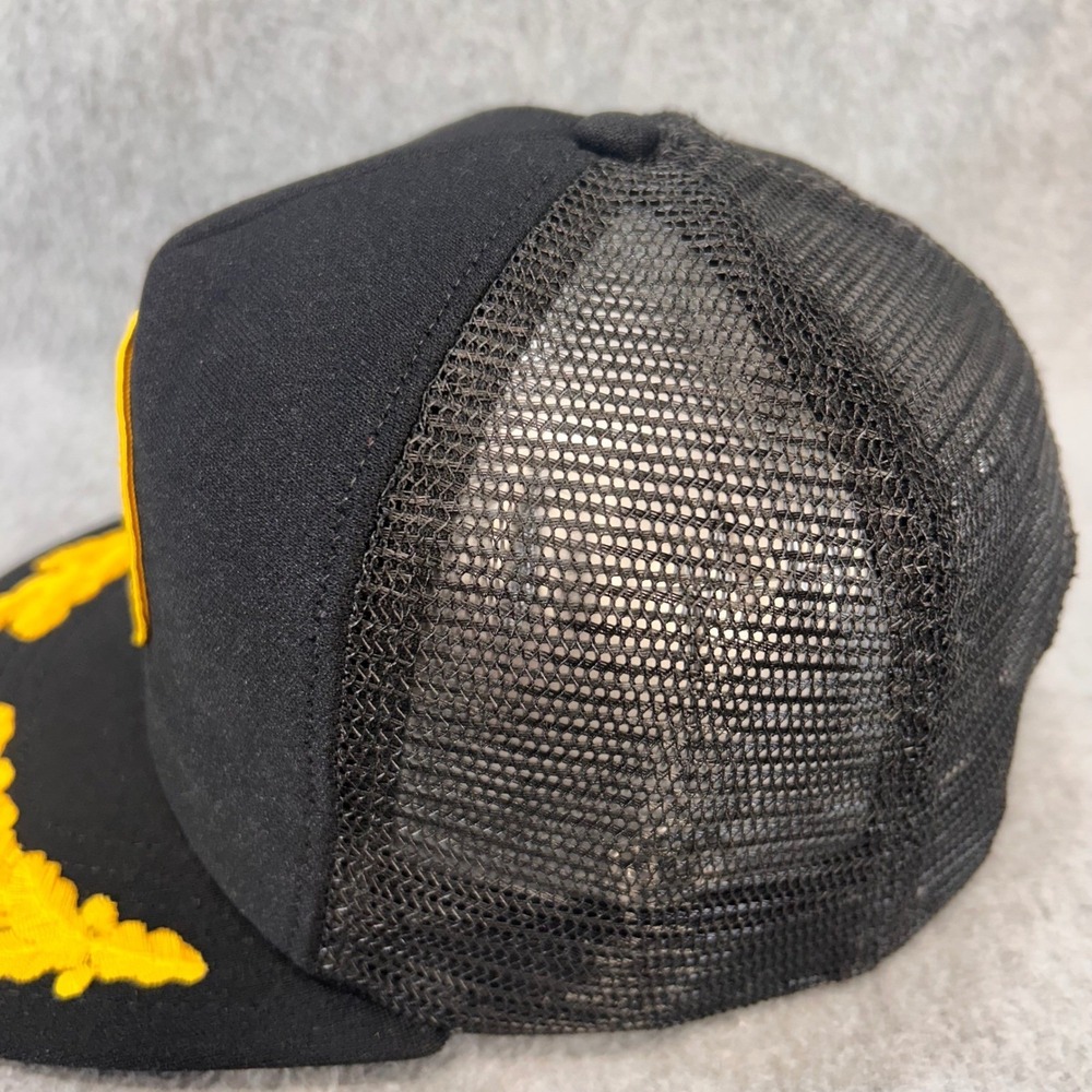 NRA Seal Logo Mens Black NRA Trucker Hat Scrambled Eggs Vintage USA OSFA - Picture 9 of 14